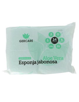 Esponja jabonosa desechable con Aloe Vera GERCARE (Bolsa 24 unds.)