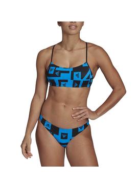 Bikini Adidas BARS AOP Azul/Negro Mujer