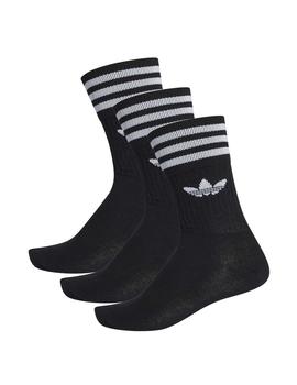 Calcetines Adidas Solid Crew Sock Negro/Blanco