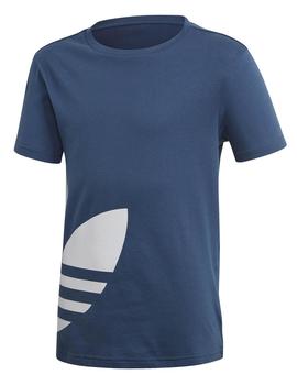 Camiseta Adidas Big Trefoil Marino Para Niño