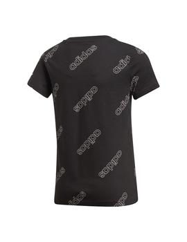 Camiseta Adidas YG FAV Negro/Blanco