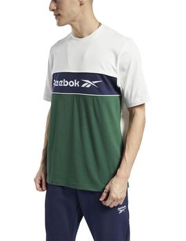 Camiseta Reebok CL F Linear Verde/Mno/Bco Hombre