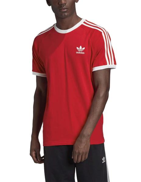 nombre de la marca en general material Camiseta Adidas 3-Stripes Rojo/Blanco Hombre