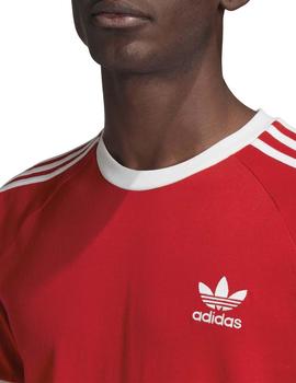 nombre de la marca en general material Camiseta Adidas 3-Stripes Rojo/Blanco Hombre