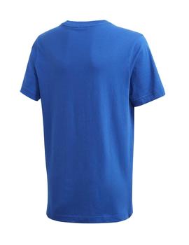 Camiseta Adidas YB E Lin Azul Niño