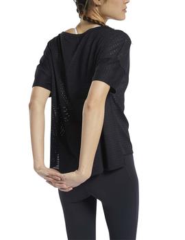 Camiseta Reebok Mujer Perforated Negro