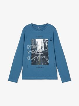 Camiseta Name it NEW YORK Azul Kids Niño