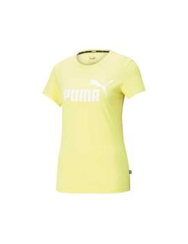 Camiseta Puma ESS Logo Amarillo Mujer