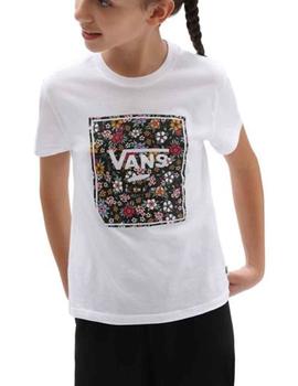 Camiseta Vans GR Print Box Floral Blanco Niña