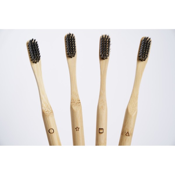 Gallery cepillo dental de bambu con carbon activo caja 4 unidades