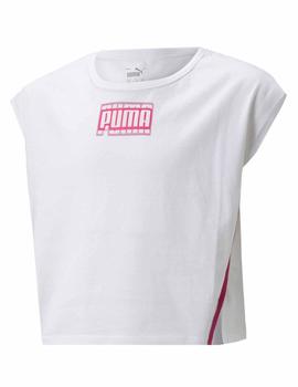 Camiseta Puma Alpha Style Blanco Niña