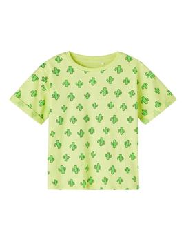 Camiseta Name it Cactus Verde Para Niño