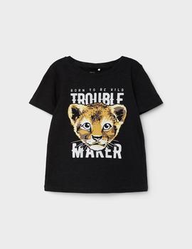 Camiseta Name it Tigre Negro Para Niño