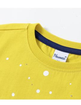Camiseta Newness Tiburón Amarillo Para Niño