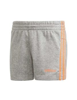 Short Adidas YG E 3S Gris/Naranja Para Niña