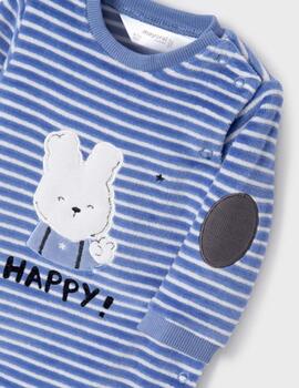 Pijama Mayoral Rayas Azul Para Bebé