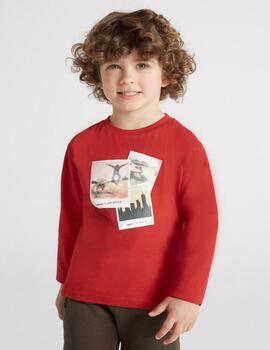 Camiseta Mayoral Cool Roja Para Niño