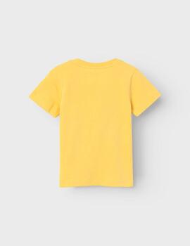 Camiseta Name it Bimmer Amarillo Para Niño