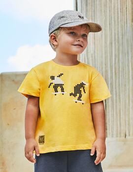 Camiseta Mayoral Amarilla Para Niño