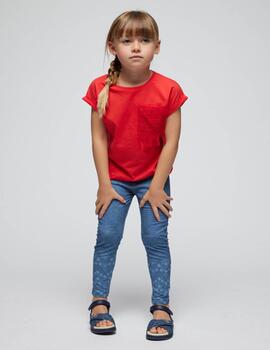 Camiseta Mayoral Bolsillo Rojo Para Niña