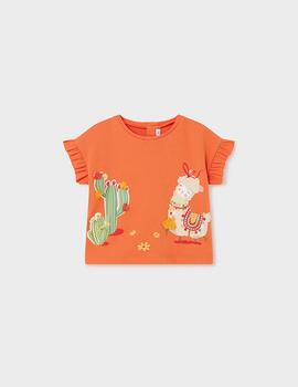 Camiseta Mayoral Cactus Naranja Para Bebè