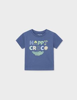 Camiseta Mayoral M/C Indigo Croco Para Bebè