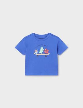 Camiseta Mayoral Estampada Bolsillo Lila Para Bebè