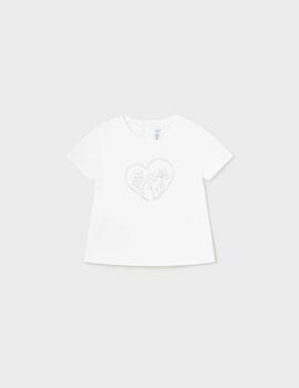 Camiseta Mayoral M/C Blanca Plata Para Bebè