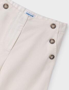 Pantalon Mayoral Botones Blanco Para Niña