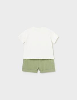Conj. Mayoral Camiseta M/C Blanca Para Bebè